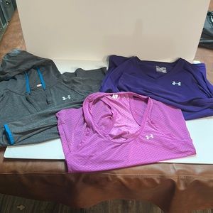 Set of 3 Under Armour hooded long sleeve, long sleeve, tank top